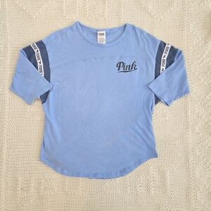 PINK Victoria's Secret Light Blue Short Sleeve Top